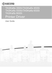 Kyocera TASKalfa 4500i 3500i/4500i/5500i/6500i/8000i Driver Guide