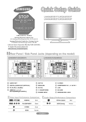 Samsung LN46A860 Quick Guide (ENGLISH)