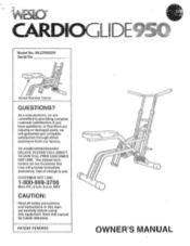 Weslo Cardioglide 950 English Manual