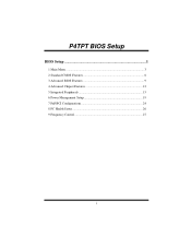 Biostar P4TPT P4TPT BIOS setup guide