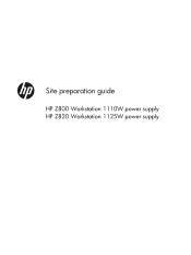 HP Z820 Site preparation guide - HP Z800 Workstation 1110W power supply, HP Z820 Workstation 1125W power supply