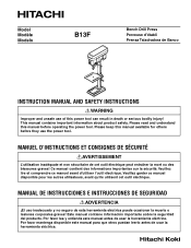 Hitachi B13FI Instruction Manual