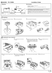 Kyocera FS-1350DN 120V FS-1350DN Installation Guide Rev-1