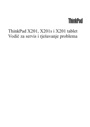 Lenovo ThinkPad X201s (Croatian) Service and Troubleshooting Guide