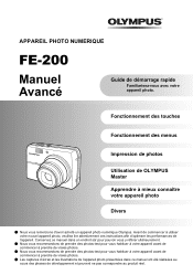 Olympus FE 200 FE-200 Manuel Avancé (Français)