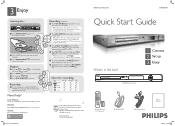 Philips DVDR3390 Quick start guide