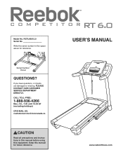 Reebok Competitor Rt 6.0 Treadmill English Manual