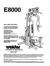 Weider E8000 Gym Owners Manual