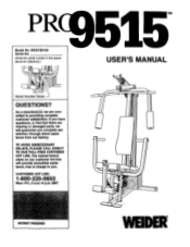 Weider Pro 9515 English Manual