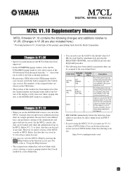 Yamaha M7CL M7cl V1.10 Supplementary Manual