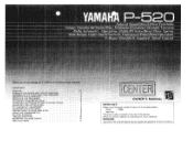Yamaha P-520 P-520 OWNERS MANUAL