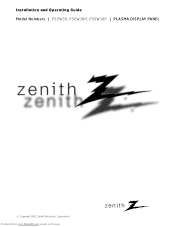 Zenith P50W38 Operation Guide