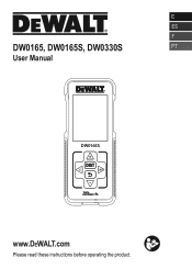 Dewalt DW0165 Instruction Manual