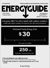 GE FCM7CJCD Energy Guide