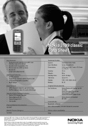Nokia 3109 classic Brochure