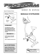 ProForm 980s Italian Manual