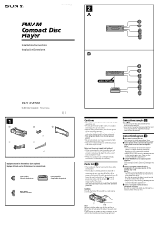Sony CDX-SW200 Installation/Connections Instructions