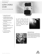Behringer UC200 Product Information Document