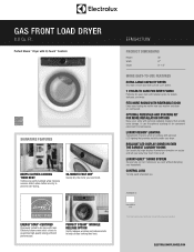 Electrolux EFMG427UIW Product Specifications Sheet English