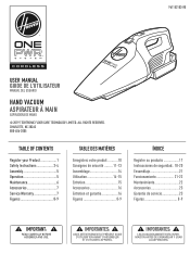 Hoover ONEPWR Compact Cordless Hand Vacuum Product Manual