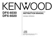 Kenwood DPX-6030 User Manual