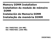 Oki C5650dn Memory DIMM Installation for C5650 (English, Fran栩s, Espa?ol, Portugu鱩