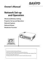 Sanyo PLC-WXU30A Owner's Manual Network