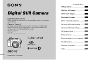 Sony DSC V3 Operating Instructions
