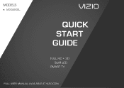 Vizio M3D550SL M3D550SL Quick Start Guide