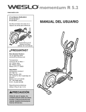 Weslo Momentum R 5.2 Elliptical Spanish Manual