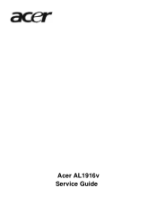 Acer AL1916 AL1916v Service Guide