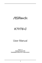 ASRock K7VT6-C User Manual