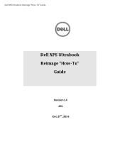 Dell XPS 15 9560 Re-image Guide