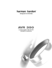 Harman Kardon AVR 350 Owners Manual