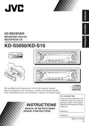 JVC KD-S5050 Instructions