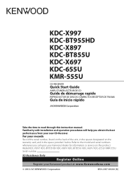 Kenwood KDC-BT855U Quick Start Guide