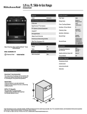 KitchenAid KSGG700ESS Specification Sheet