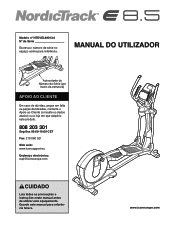 NordicTrack E 8.5 Elliptical Portuguese Manual