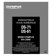 Olympus 142005 DS-61 Mode d'emploi en ligne (Français)