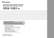 Pioneer VSX-1021-K Owner's Manual