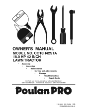 Poulan CO18H42STA User Manual