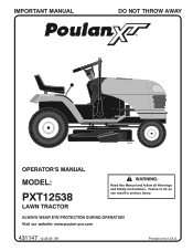 Poulan PXT12538 User Manual