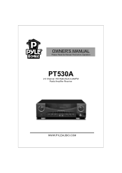 Pyle PT530A PT530A Manual 1