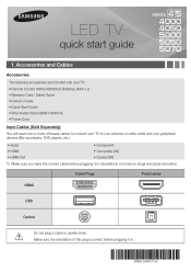 Samsung UN46EH5000F Quick Guide Easy Manual Ver.1.0 (English)