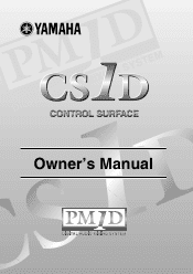Yamaha CS1D Owner's Manual