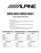 Alpine M301 User Manual