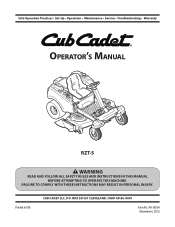 Cub Cadet RZT S 42 RZT S 42 Operator's Manual