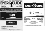 Frigidaire FFTR1835VS Energy Guide