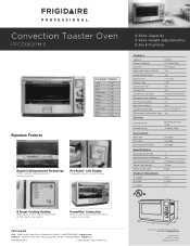 Frigidaire FPCO06D7MS Product Specifications Sheet