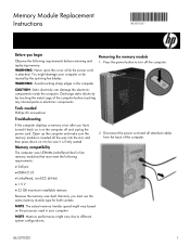 HP OMEN X Desktop PC 900-000i Memory Module Replacement Instructions